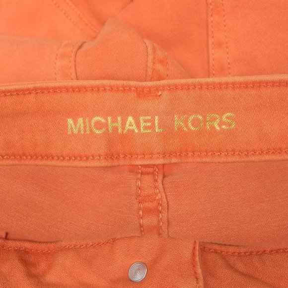 Michael Kors Izzy Skinny Mid Rise Jeans Marigold Size 4 - Picture 7 of 9